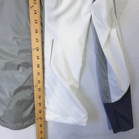 Marmot Jacket Womens L Gray White Colorblock Moisture Wicking Track Windbreaker - Picture 11 of 13